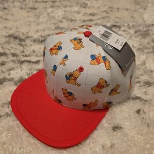 Disney Winnie the Pooh Red Brim Baseball Hat
